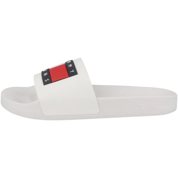 Мюли Tommy Hilfiger Badelatschen Tommy Jeans Flag Pool Slide, кремовый