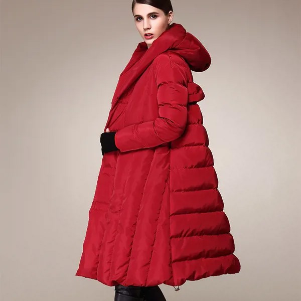 Зимнее длинное пальто с капюшоном, большой размер, пуховая женская куртка, теплая парка, дождевик, 2020