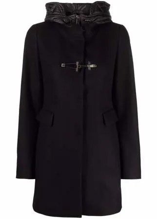 Fay single-breasted hooded coat