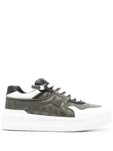 Valentino Garavani кожаные кроссовки One Stud XL, зеленый