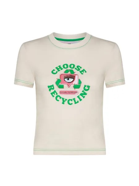 Футболка с принтом Choose Recycling Chiara Ferragni, белый