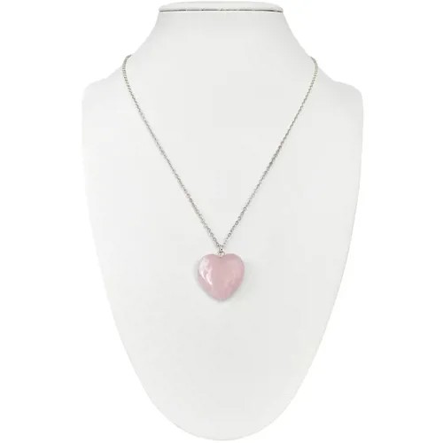 Колье Strekoza Collection, кварц, длина 45 см, розовый, серебряный