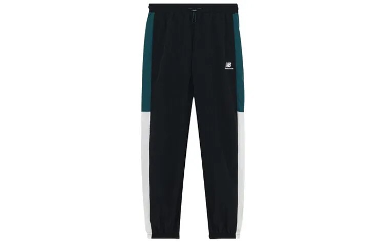 Мужские трикотажные спортивные штаны New Balance, цвет Black/Green