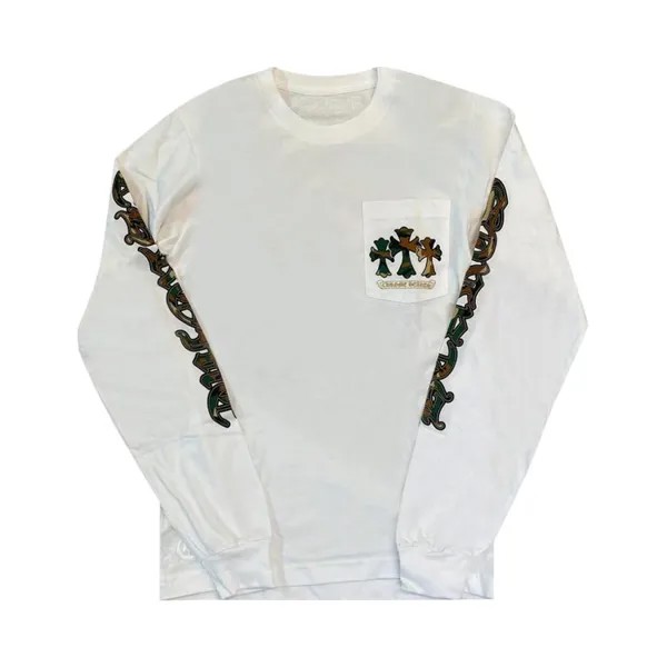 Футболка Chrome Hearts Horse Shoe Long-Sleeve T-Shirt, белый