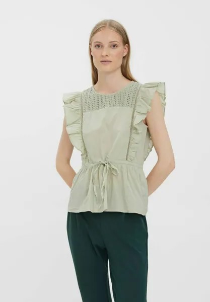 Блузка Vero Moda, серо-зеленый
