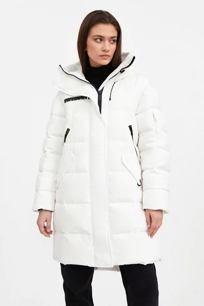 Пальто женское Finn Flare W20-51005 белое 50