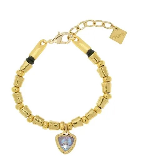 Браслет-цепочка vidda, кристаллы Swarovski, размер 17 см., золотой