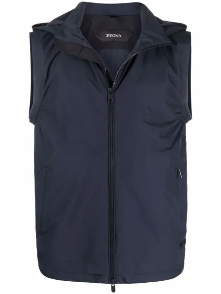 Z Zegna hooded zip-up vest