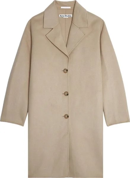 Пальто Acne Studios Single-Breasted Coat 'Cold Beige', кремовый