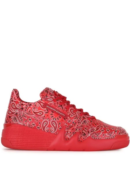 Кроссовки Giuseppe Zanotti Talon with Print, красный