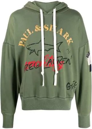 Greg Lauren X Paul & Shark худи с кулиской и логотипом