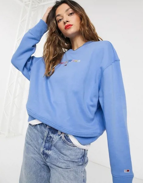 Свитшот с логотипом Tommy Jeans-Синий