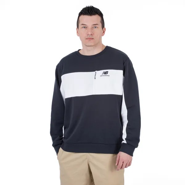 Свитшот мужской New Balance NB Athletics Fleece Crew синий M