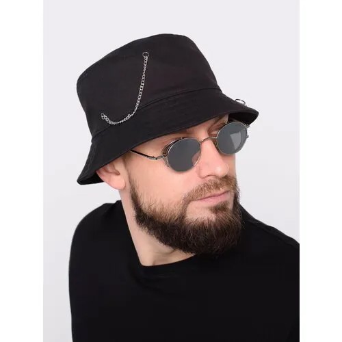 Панама бини MODE, размер 55-58, серебряный, черный
