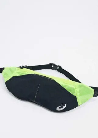 Черная сумка-кошелек на пояс с контрастной вставкой Asics-Черный
