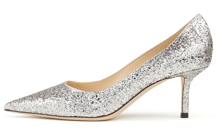 Jimmy Choo Wmns Love 65 Серебристые туфли на высоком каблуке