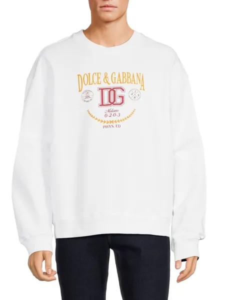 Толстовка с графическим логотипом Dolce & Gabbana, цвет Bianca