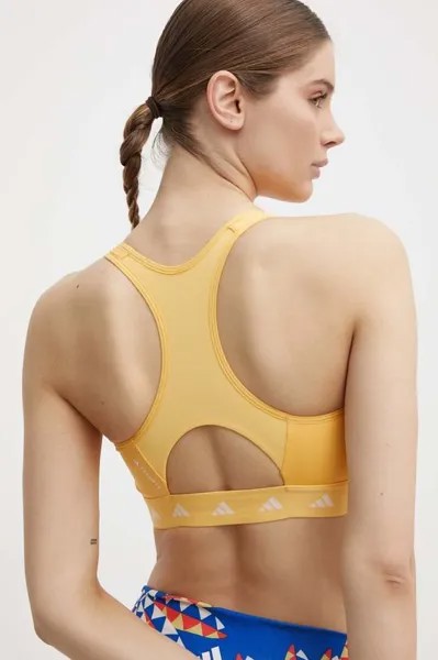 Спортивный бюстгальтер Powerreact adidas Performance, желтый