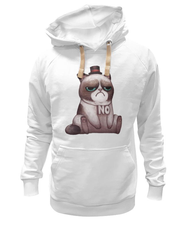 Худи Printio Котик нет белое 3XL
