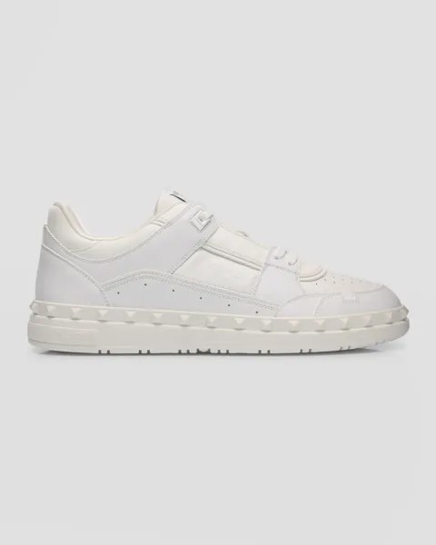 Мужские кожаные низкие кеды Freedots Valentino Garavani, цвет White