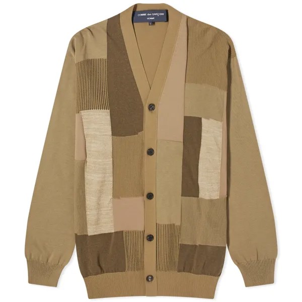 Кардиган Comme Des Garçons Homme Patchwork, хаки