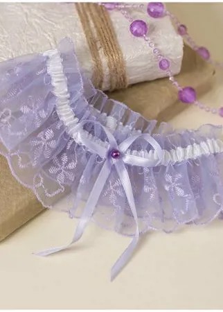 Подвязка Свадебная мечта, фиолетовый