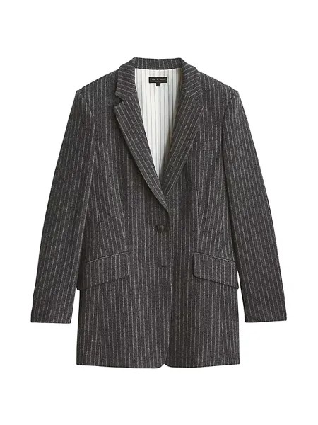 Итальянский шерстяной пиджак Charles Rag & Bone, цвет grey stripe