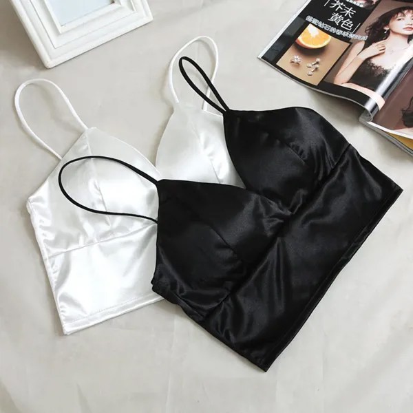 Женщины сексуальная крючком треугольник Bralette культур Top V шеи нейлон Бюстье бюстгальтер жилет