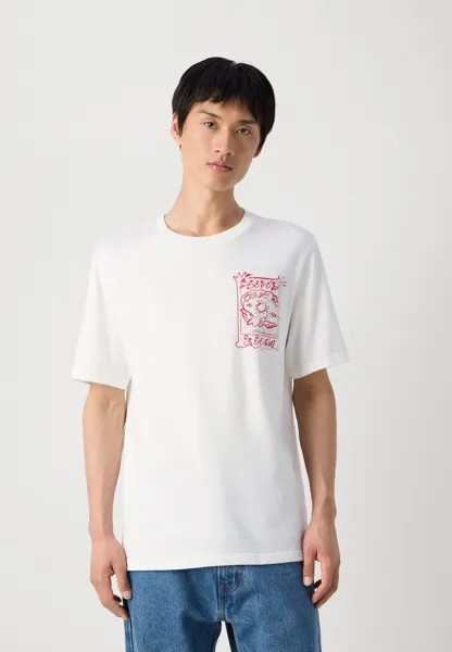 Футболка с принтом REGULAR FIT FRONT CHEST ARTWORK Scotch & Soda, кремовый