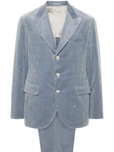 Brunello Cucinelli костюм с однобортным пиджаком, синий