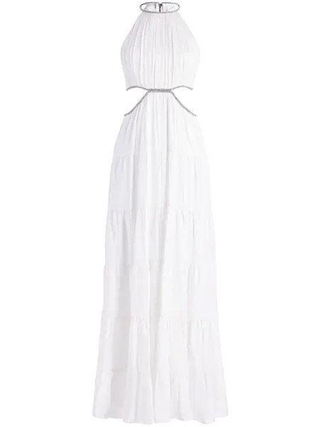 Alice + olivia платье макси Myriam с вырезами, белый