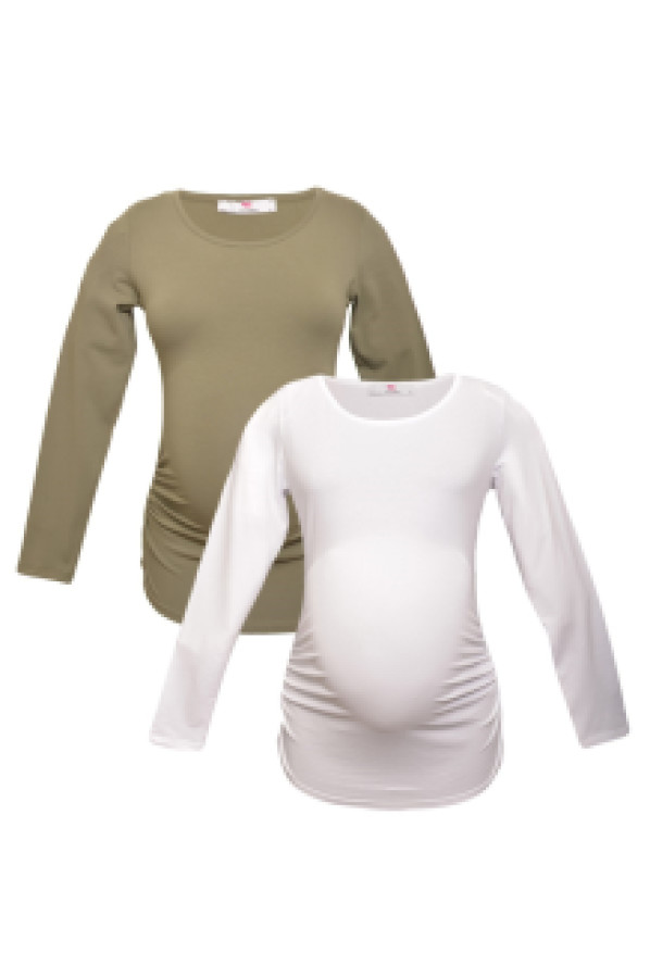 Лонгслив для беременных женский Luvmabelly 58870 хаки XL (доставка из-за рубежа)