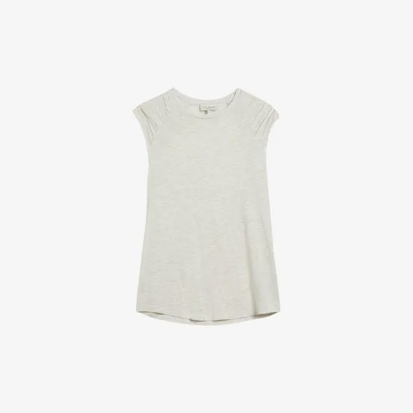 Тканый жилет без рукавов kerinha со сборками на плечах Ted Baker, цвет grey-marl