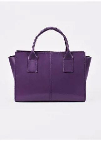 Женская сумка тоут из натуральной кожи фиолетовая A027 purple mini Divalli