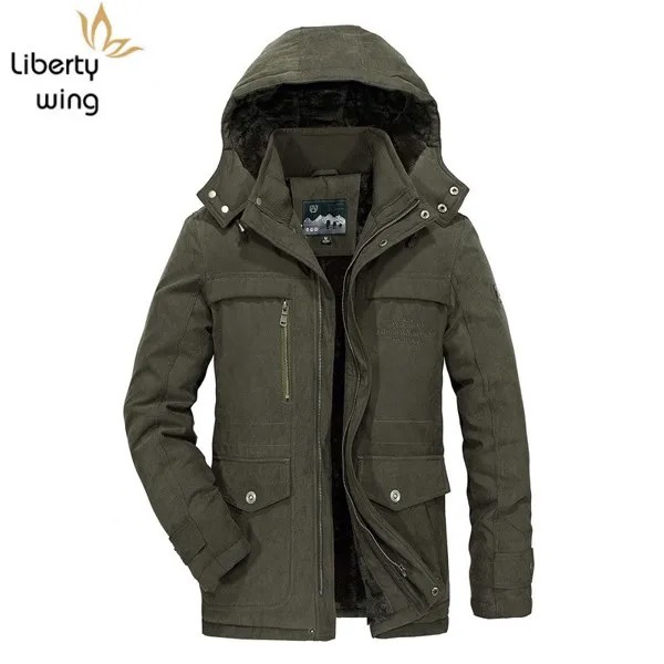 Зимние мужские военные тактические размера плюс 5XL пальто сафари Меховая подкладка теплое пальто человек, защищающий от ветра, повседневное куртка с капюшоном
