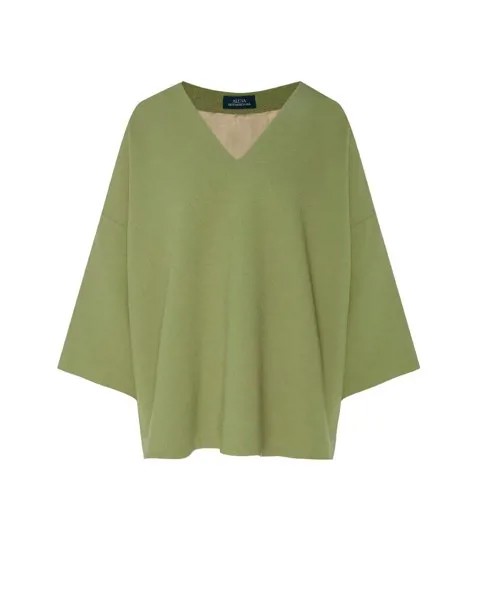 Зеленая блузка из шерстяной ткани Alena Akhmadullina