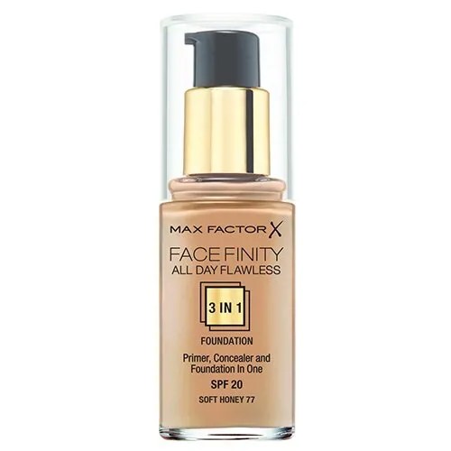 Max Factor Тональный крем Facefinity All Day Flawless 3-in-1, 30 мл, оттенок: 77 Soft Honey