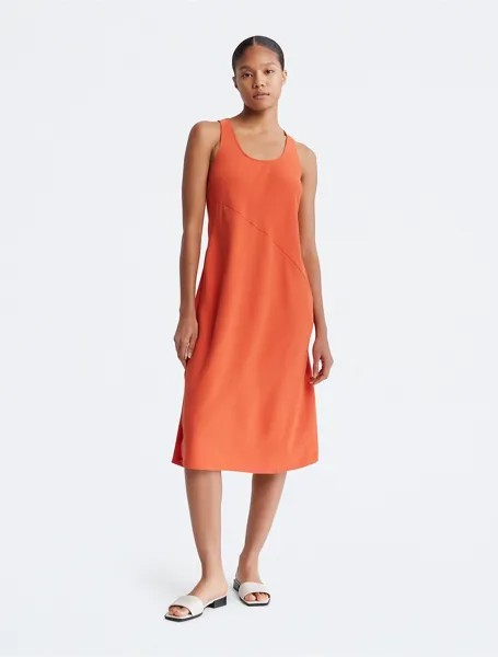 Платье-майка Calvin Klein Scoopneck Midi, оранжевый