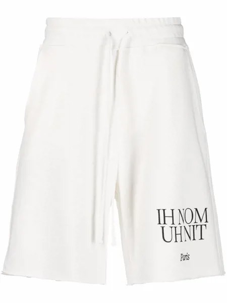 Ih Nom Uh Nit logo print cotton shorts