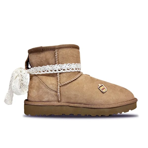 CLASSIC MINI Зимние ботинки женские каштановые Ugg