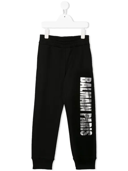 Balmain Kids спортивные брюки с логотипом