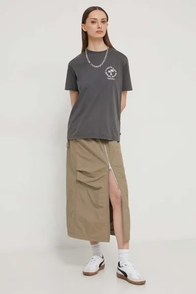 Хлопковая футболка Tommy Jeans, серый