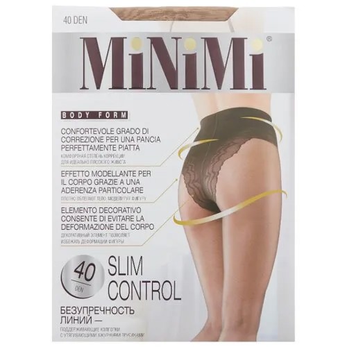 Колготки MiNiMi Slim Control 40 den, размер 3-M, caramello (бежевый)