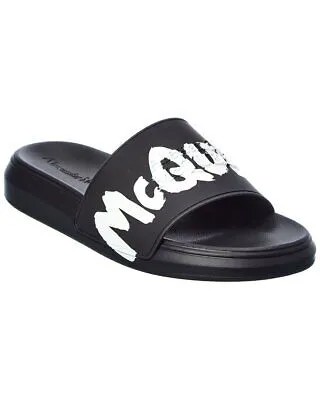 Мужские резиновые шлепанцы для бассейна Alexander Mcqueen Graffiti