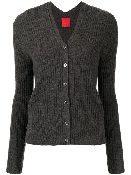 Cashmere In Love укороченный кардиган Inez в рубчик, серый