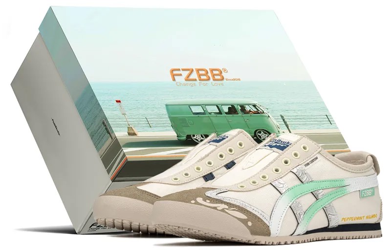 Кроссовки Onitsuka Tiger MEXICO 66 Lifestyle Shoes Unisex Low-top Beige/grey/green, зеленый