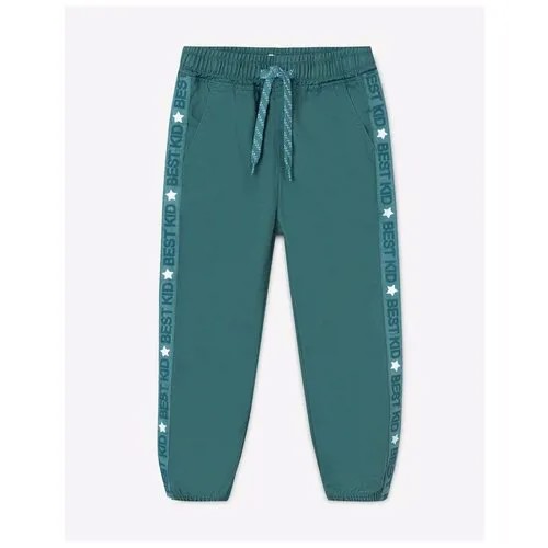 Коричневые джинсы Jogger с лампасами для мальчика Gloria Jeans, размер 12-18мес/86