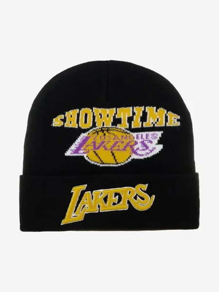 Шапка с отворотом MITCHELL NESS KTCFSH22022-LALBLCK Los Angeles Lakers NBA (черный), Черный