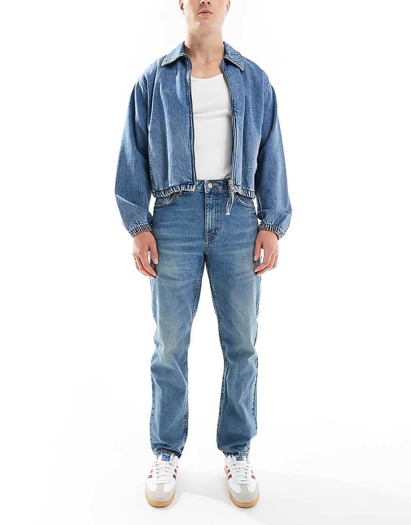 Синие джинсы прямого кроя ASOS DESIGN