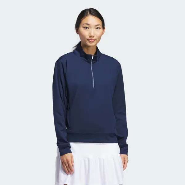 Многослойный топ Ultimate365 с молнией до половины Adidas, цвет Collegiate Navy